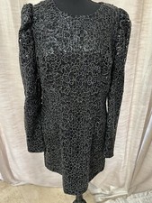 Guess Marciano Dress Large Black Long sleeve