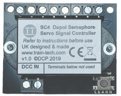 Train-Tech SC4 Dual Dapol Servo Semaphore Signal DCC Controller