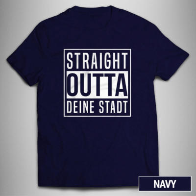 Straight Outta ''Deine Stadt'' T-Shirt Personalisierbar NWA fun Geschenkidee TD246