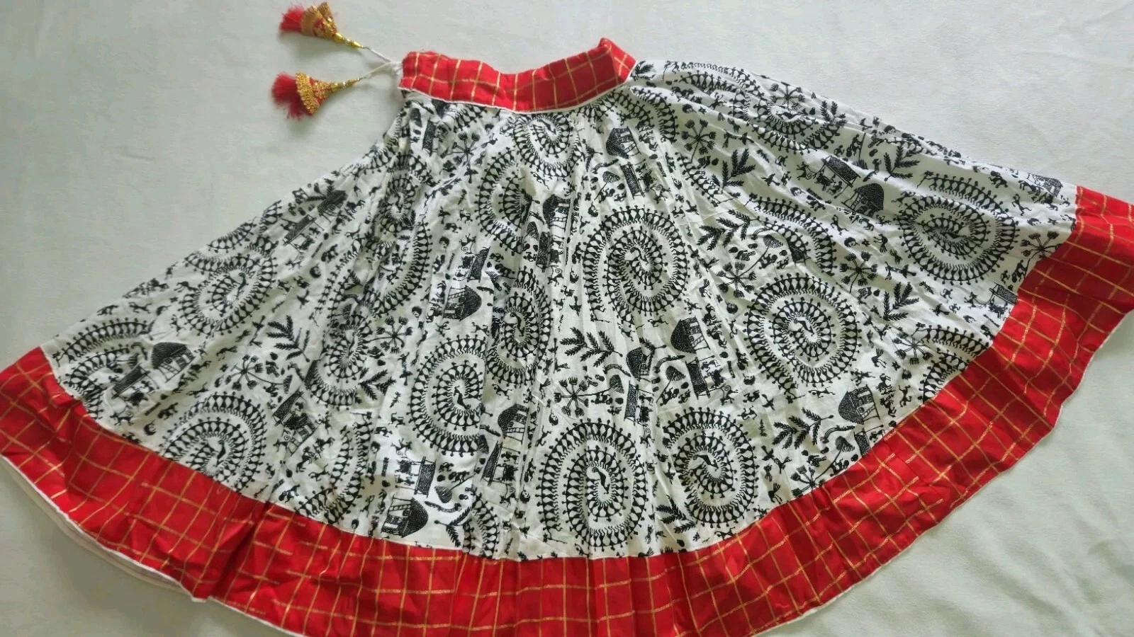 Girls Kids Navratri Skirt, SKIRT Only, ETHNIC WEAR, MOTHER DAUGHTER SKIRTS
