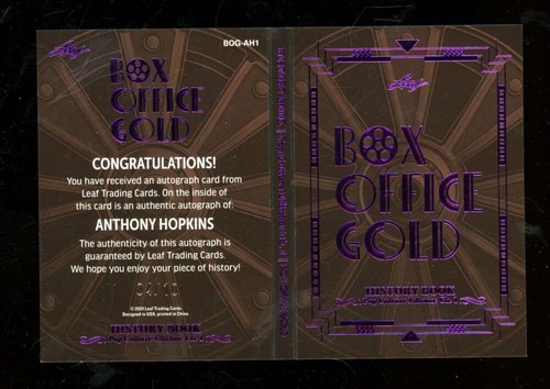 2024 Leaf History Book Pop Culture Anthony Hopkins Auto Booklet /10 ZK8404 - Picture 2 of 2