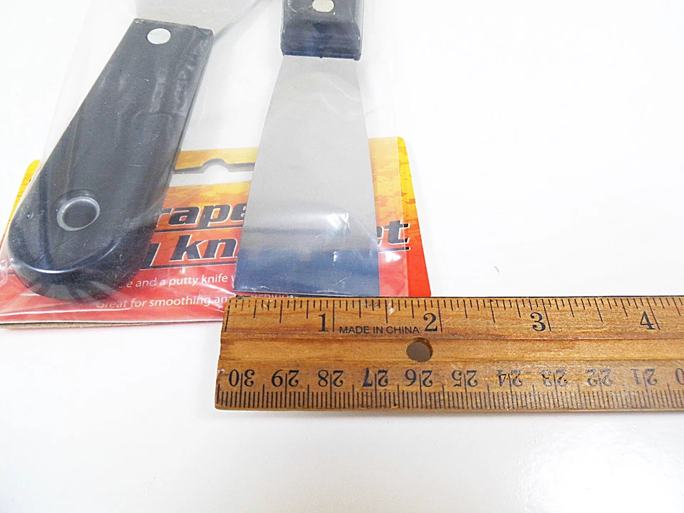 Juego de 2 raspadores de pintura para cuchillos de masilla juegos de cuchillos raspadores aplicador de picos Foto 4 de 4