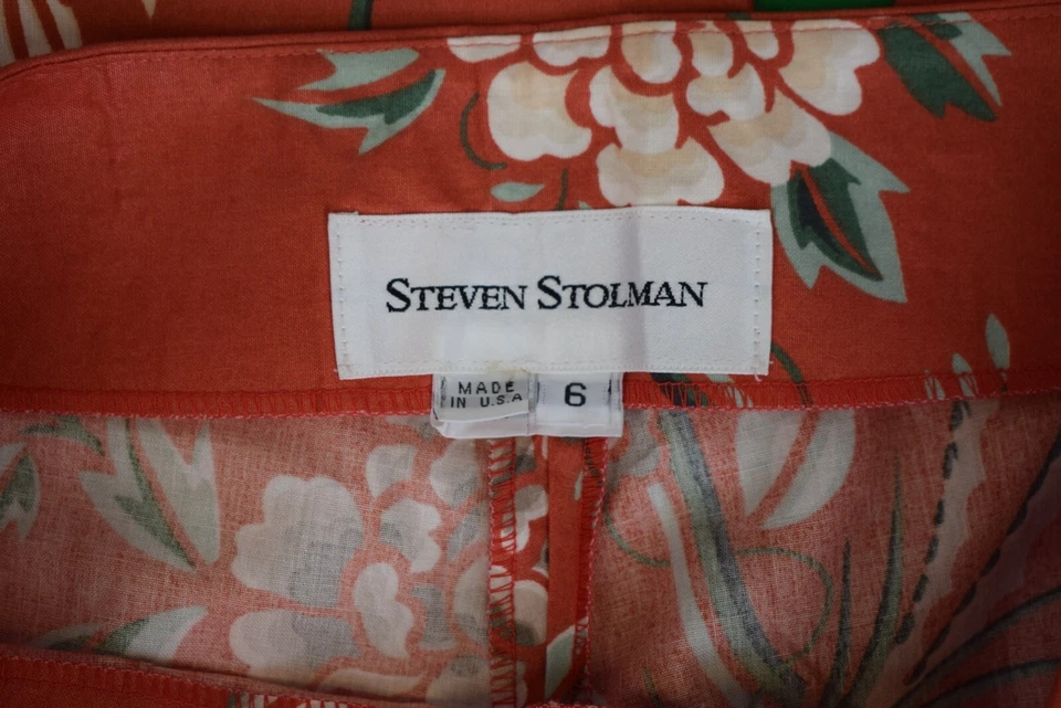 Pantalones para mujer Steven Stolman x Scalamandré esmaltados chintz estampado floral talla: 6 Foto 4 de 4
