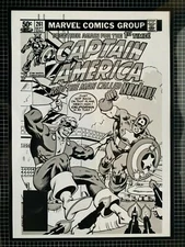 Production Art CAPTAIN AMERICA #261 cover, MIKE ZECK art, 8.5x11, Nomad