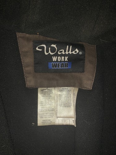 Walls Work Wear Lined Hood Men’s Size XL Chocolate Brown Hoodie Warm Jacket - Picture 7 of 9