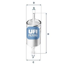 UFI 31.941.00 Kraftstofffilter für ALFA ROMEO  passend für FIAT JEEP