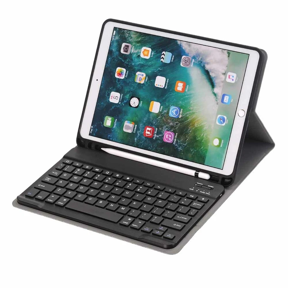For iPad 8th 7th 6th 5th Gen/Mini/Air/Pro Bluetooth Keyboard Leather Case Cover - Image 3 of 4