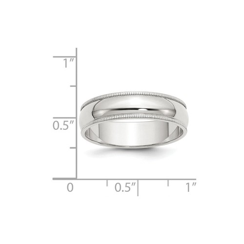 6mm Milgrain Sterling Silver Wedding Band Mens Women Ring Size 4 to 13.5 - Picture 2 of 4
