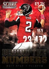 2014 Score Behind The Numbers Gold #BN6 Matt Ryan Falcons
