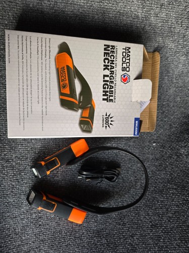 Matco Tools 600 Lumen Rechargeable Neck Light with Pivot Snap lock Heads MWL600M