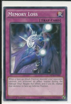 Yugioh Trap Card Memory Loss MP14-EN045 1st Edition Common | eBay