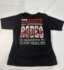 Vtg Wrangler T Shirt Rodeo Hazardous To Health USA Made 1997 Rodeo Western L