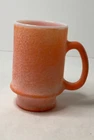 Vintage Hazel Atlas Tall Textured Milk Glass Coffee Mug Orange Peel Paint