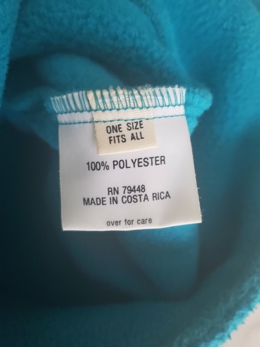 Vintage Marmot Turquoise Fleece Cap Hat Ear Flaps Made in USA One Size JA - Picture 9 of 10