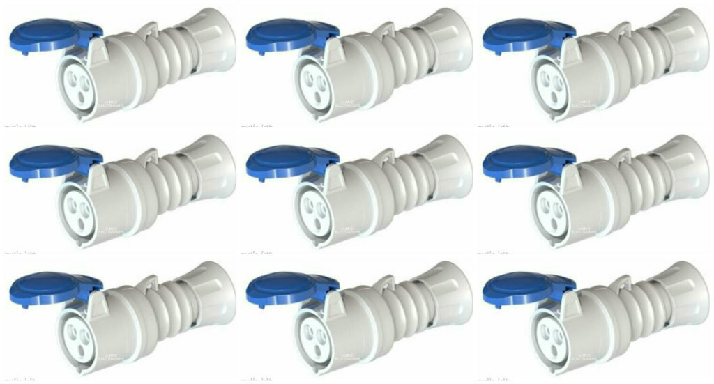 2 x Gewiss GW62004H Couplers (Female) 2 Pole & Earth Blue 230 Volt 16 Amp - Image 11