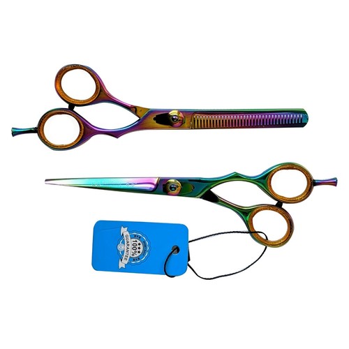 Juego de tijeras y adelgazamiento profesionales Xcellence para corte de pelo, multicolor - Imagen 8 de 9
