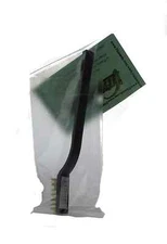 Small Brass Wire Brush w/ Plastic Handle - 6 3/4"