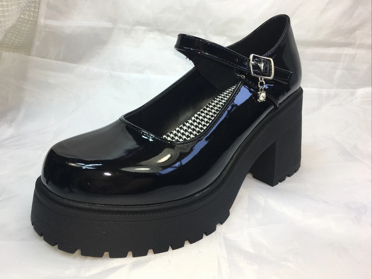 YRU Denim Platform Mary Jane Heels - Blue – Dolls Kill