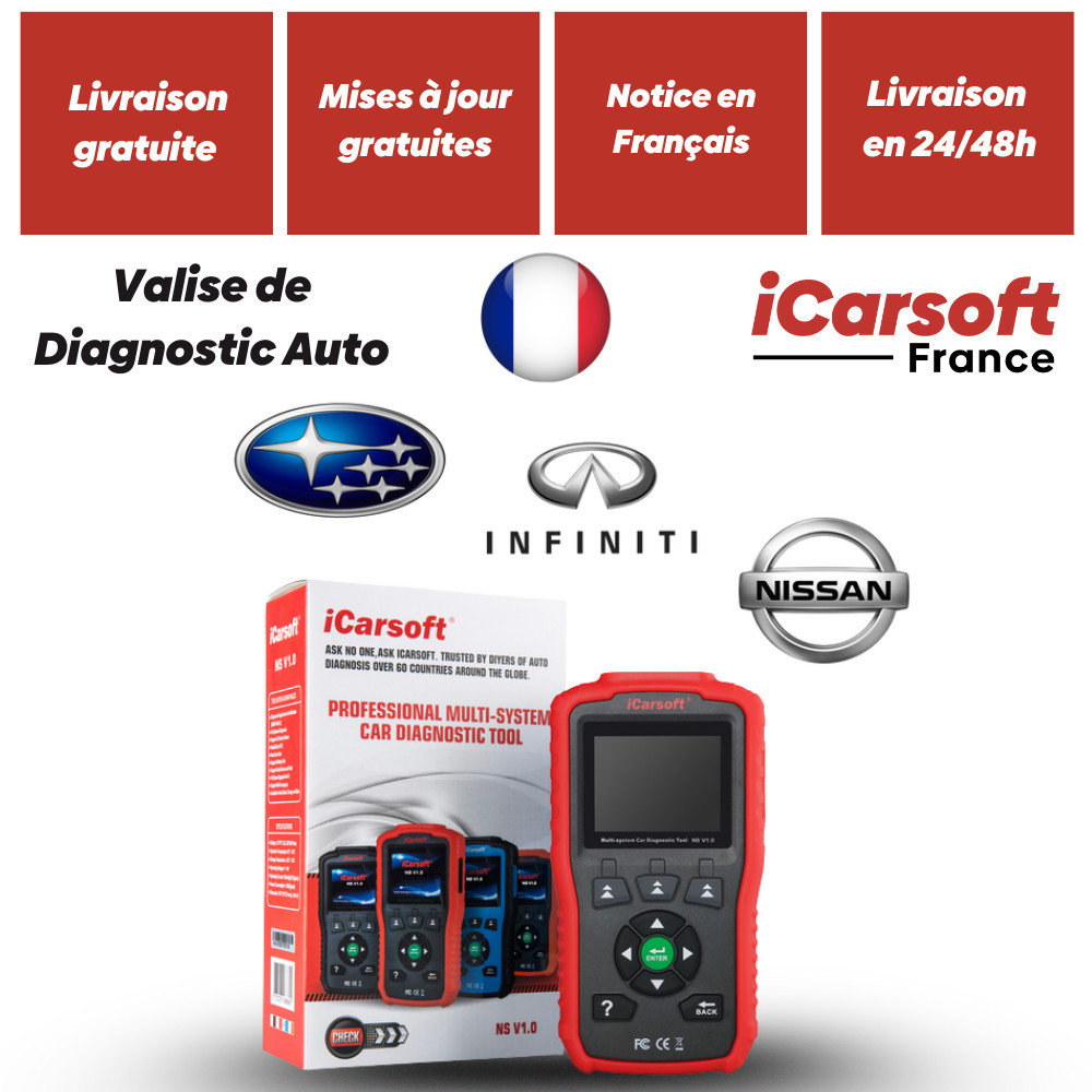Outil de diagnostic iCarsoft NS V1.0 pour éteindre le voyant moteur persistant