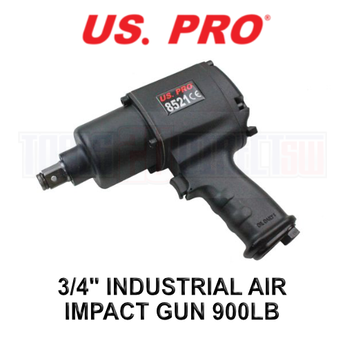 US PRO Tools 3/4"" Air Impact Wrench Gun Torque 1200nm, 885ft-lb Twin hammer 8521