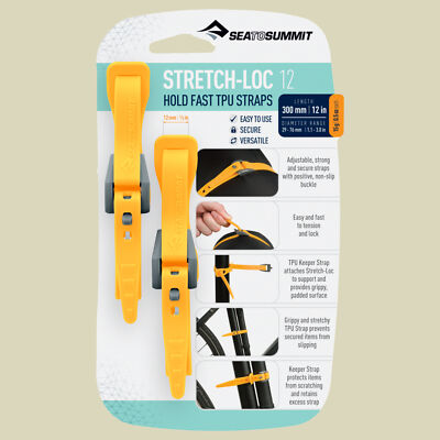 Sea to Summit Stretch-Loc 12 (2er Pack) Breite 12 mm Farbe yellow Packriemen
