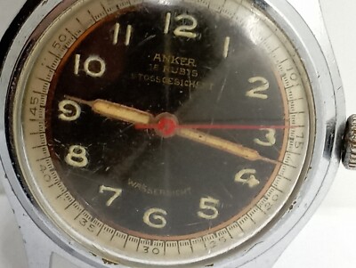 Vintage Germany Anker JPF Watch Cal. EB 2080 Good Balance Main Spring Parts 