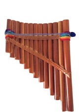 Ecuadorian Bamboo Pan Pipe, 13 Canes, Curved, Authentic Ecuadorian Bamboo - NEW
