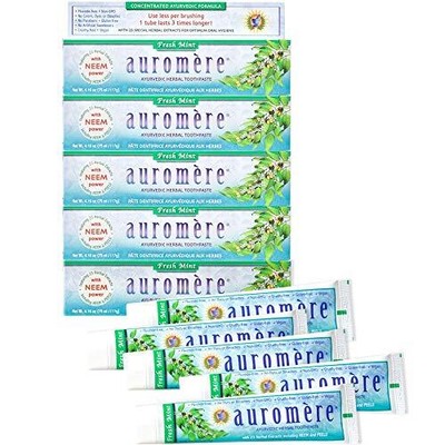  Pasta De Dientes Ayurvedica A Base De Hierbas, Menta Fresca - Vegana, Natural, 