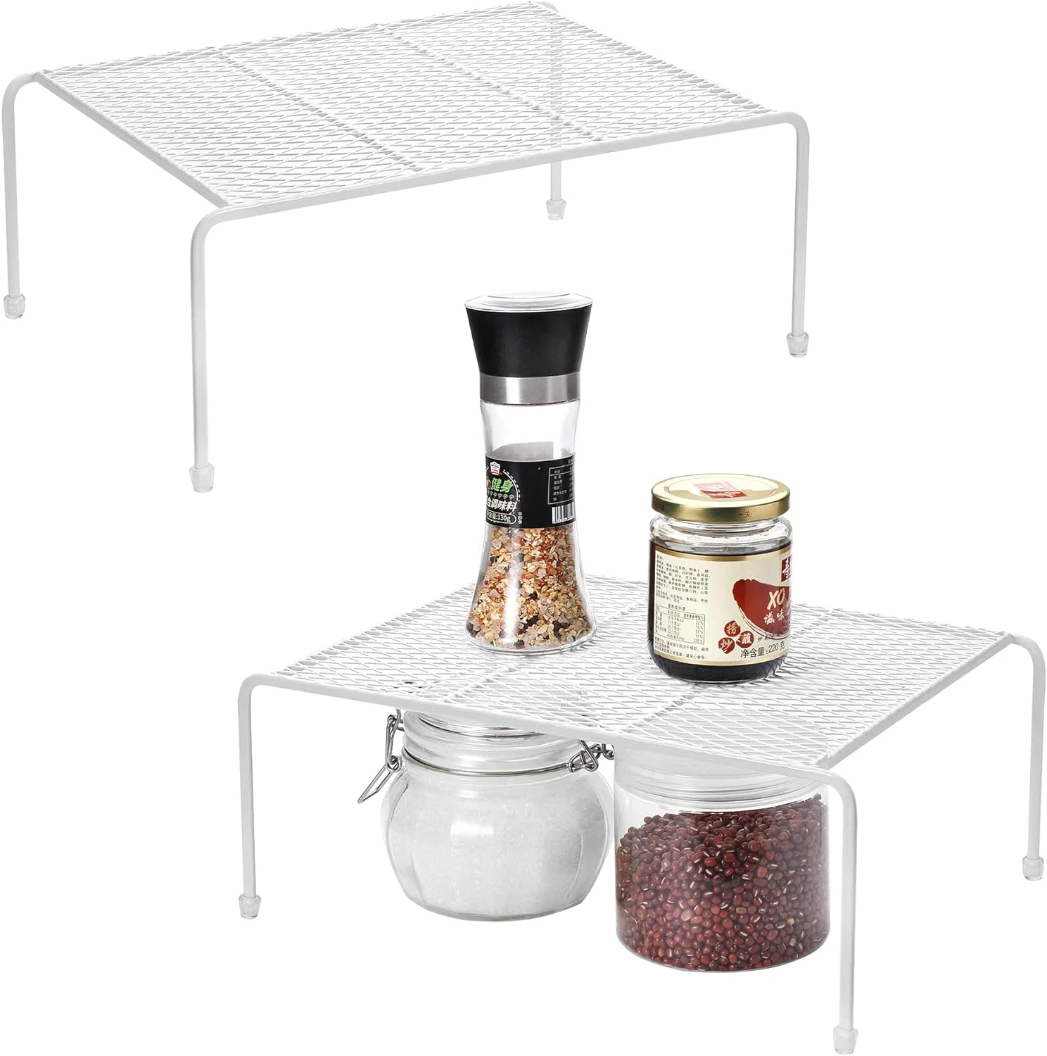 Kitchen Cupboard Organiser, Home and Kitchen Metal Storage Shelf Wire Rack for K