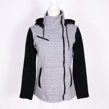 Hurley Phantom Women's Shacket Sweater Jacket Size Xs Gray Black Full Zip