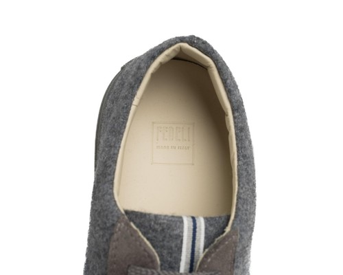 Fedeli $695 NIB Gray Cashmere Suede Low-Top Sneakers Casual Shoes (40 eu) 6 US - Picture 6 of 6