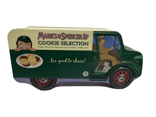 Marks and Spencer Cookie Selection Delivery Van Bus Keksdose Vintage 1990er