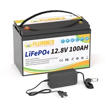 12V Lithium Battery 100AH With BMS 6000 Deep Cycles for Marine Trolling Motor RV