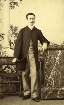 Belgien Brüssel Mann Kostüm Zweites Kaiserreich Mode Alt CDV Foto Mulnier 1860