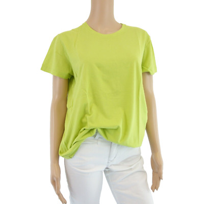 Shirt Grün 2XL 44 De Massimo Alba Damen Oberteil Sommer Baumwolle Kurzarm Neu