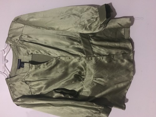 Blusa Petite Sophisticate 100% Seda Pequeña Talla 12P Verde Mujer Calidad - Imagen 5 de 9