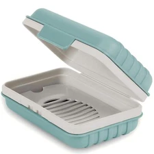 Bar Soap Holder Dish 1 Pack for Shower, Travel Soap Case with Lid for Gym, Campi