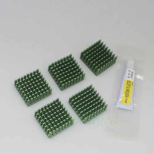 5pcs 28mm Aluminium Cooler Cooling Heatsink For VGA IC Chipset w/ Thermal Glue