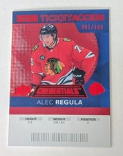 2021-22 Upper Deck Credentials /199 Debut Ticket Access Red #120 Alec Regula