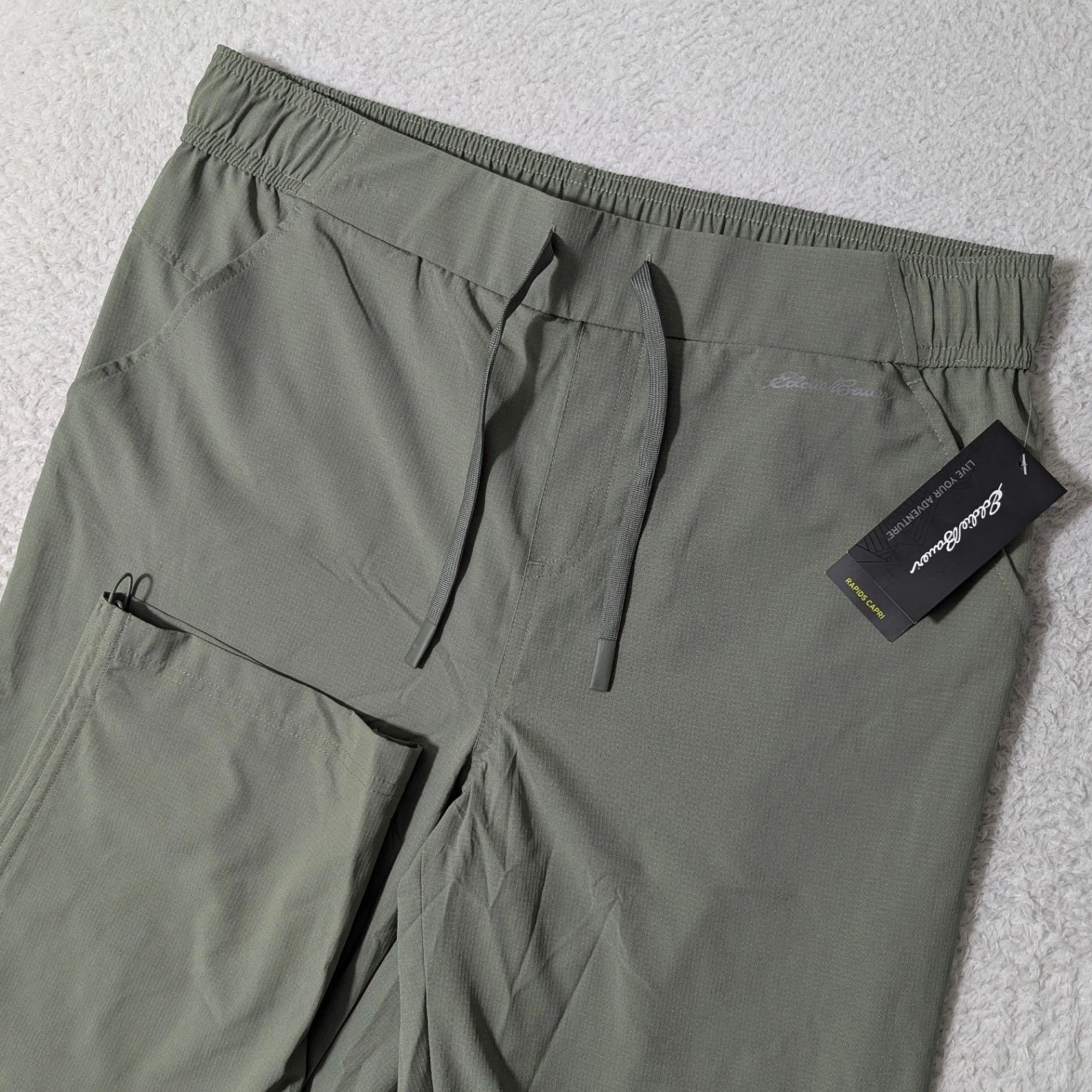 NEW Eddie Bauer Rapids Capri Women L Agave Green Stretch Ripstop EB000830
Opens in a new window or t