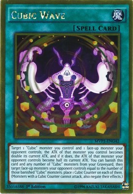 Cubic Wave - MVP1-ENG42 - Gold Rare - 1st Edition NM Yugioh YuGiOh! The Dark Sid