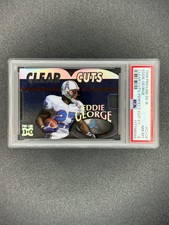 Eddie George 1998 Pro Line DC Clear Cuts Perfect Cut 1/1 PSA 8 Oilers