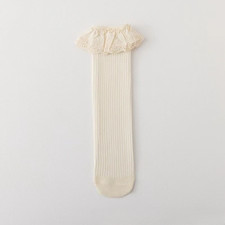 Baby Girls Knee High Socks Long Kids Soft Cotton Lace Stuff Princess Children So