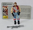 S-642 VINTAGE 1980'S HASBRO GI JOE MONKEYWRENCH- COMPLETE WITH FILE CARD