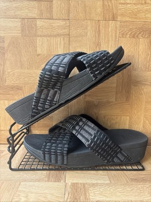 FitFlop schwarz/grau Lulu Flip-Flop Sandalen FA8-090 UK-Größe 7