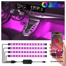 Car Led Lights Interior with Smart APP Control, Sync Music,DIY 5V RGB APP