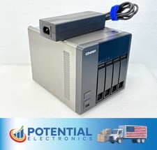 QNAP TS-420 4x Hard Drive Bays Network Attached Storage w/ Caddies Pwr Supply