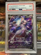 PSA 9 Mewtwo V PROMO ETB Card SWSH229 Pokemon GO Full Art 2022 come nuova