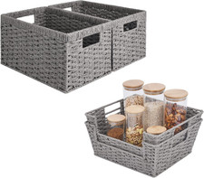 Stylish Round Paper Rope Storage Baskets for Home Organization