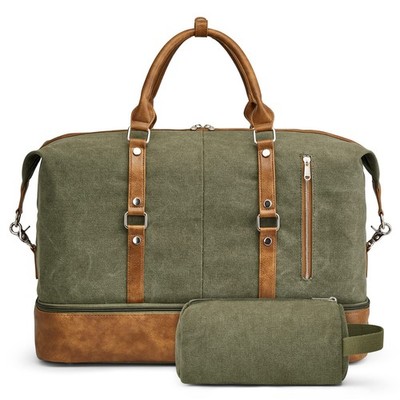Weekender Bag for Men Canvas Duffle Large Weekend Overnight Travel Carry On T...